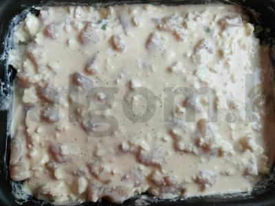 Aromatingas varškės apkepas su vištienos filė ir brokoliais Žingsnis 3
