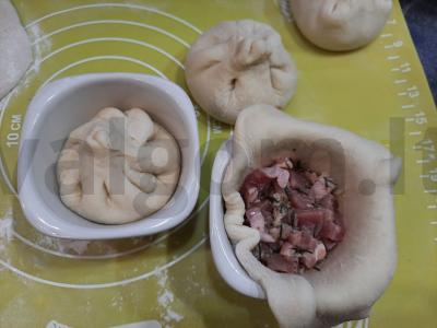 Khinkali su malta mėsa Žingsnis 8
