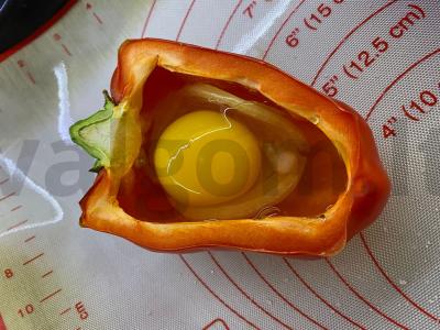 Kiaušiniai paprikose Žingsnis 2