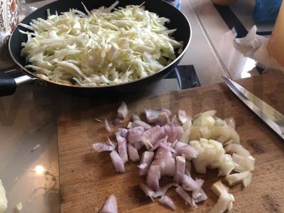 Kopūstų paplotėliai su pipirais Žingsnis 2