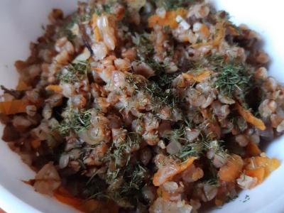 Kepti grikiai su grybais pagrindine nuotrauka