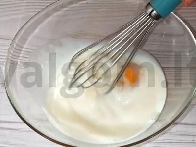 Ažūriniai pieniški blyneliai Žingsnis 2