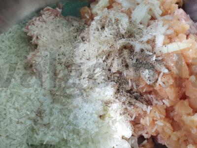 Ryžių mėsos kukuliai "Ežiukai" Žingsnis 3