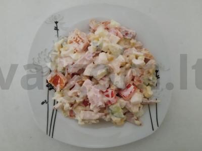 Salotos su daržovėmis ir karbonadu pagrindine nuotrauka