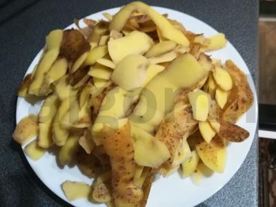 Bulvių lupenų traškučiai Žingsnis 1