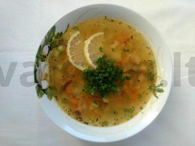 Lęšių sriuba su salierais ir šonine pagrindine nuotrauka