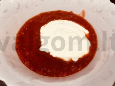 Mėsos kukuliai su sūriu pomidorų ir grietinės padaže Žingsnis 6