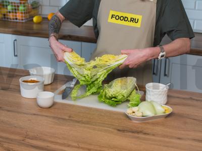 Paprasti rauginti kopūstai kimchi Žingsnis 1
