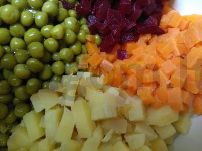Vinaigrette su šviežių kopūstų ir garstyčių žolelių padažu Žingsnis 2