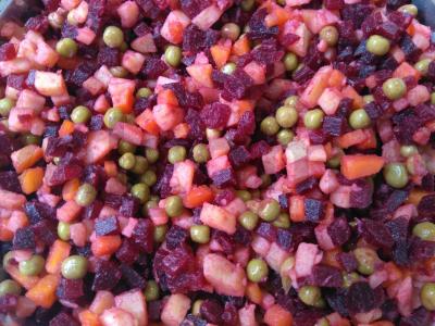 Vinaigrette su šviežių kopūstų ir garstyčių žolelių padažu Žingsnis 3