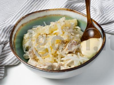 Salotos su vištiena ir saliero šaknimi Žingsnis 2