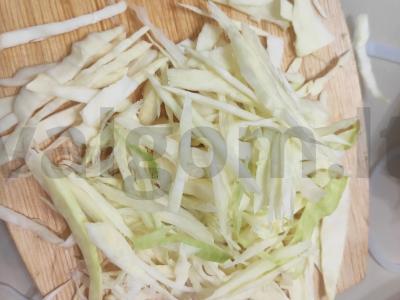 Naminė šavarma su rūkyta vištiena, daržovėmis ir kečupu Žingsnis 1