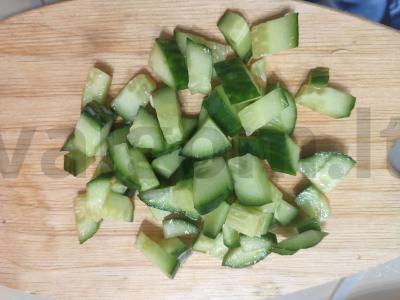 Naminė šavarma su rūkyta vištiena, daržovėmis ir kečupu Žingsnis 3