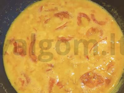 Pomidorų ir krevečių frittata Žingsnis 6
