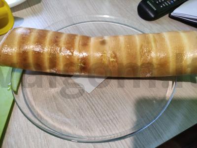 Kempinių kremo ritinys su bananais Žingsnis 8