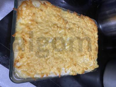 Bulvių apkepas su kalakutiena ir sūriu Žingsnis 6