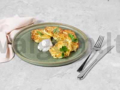 Bulvių ir cukinijų blyneliai pagrindine nuotrauka