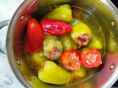 Klasikinės įdarytos paprikos su malta jautiena Žingsnis 3