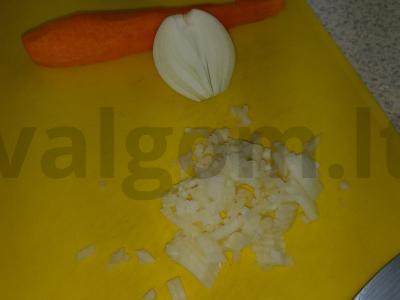 Sriuba su haluškomis ir mėsos kukuliais Žingsnis 1