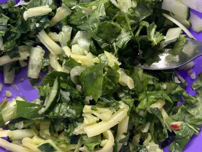 Pavasariniai suktinukai su sūriu ir žolelėmis Žingsnis 1