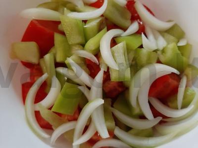 Salotos su keptais baklažanais Žingsnis 4