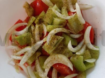 Salotos su keptais baklažanais Žingsnis 5