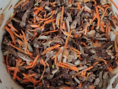 Kiaulienos plaučių salotos Žingsnis 3