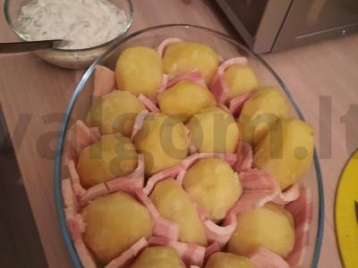 Su šonine ir sūriu keptos bulvės Žingsnis 3