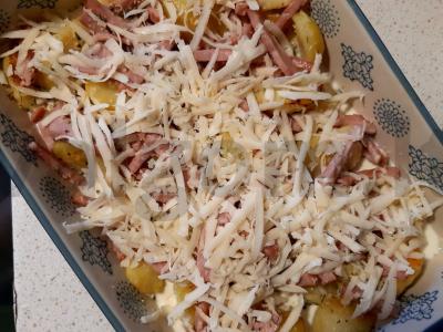 Bulvės grietinėlėje su kumpiu Žingsnis 8