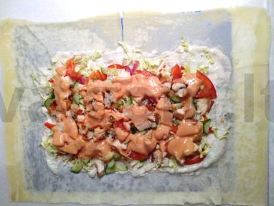 Paprasta naminė vištienos šavarma Žingsnis 6