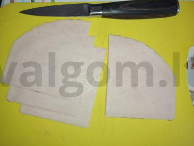 Kumpio suktinukai su įvairiais įdarais Žingsnis 1