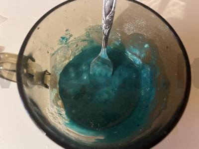 Mėlyni vafliai vaikams "Grille". Žingsnis 2