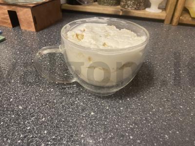 Skanus desertas su biskvitiniu pyragu. Žingsnis 2