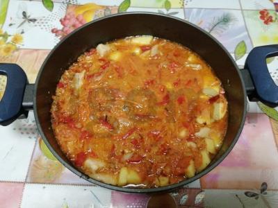 Vengriška kiaulienos guliašo sriuba Žingsnis 8