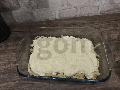 Pyragas iš trapios tešlos su varške ir vaisiais Žingsnis 7