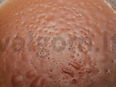 Blynų tortas su grietine ir vaisiais Žingsnis 6