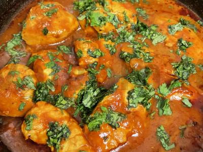 Troškinta vištienos filė pomidorų padaže Žingsnis 3