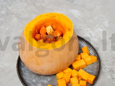 Moliūgas, įdarytas kalakutiena ir kiaulienos filė Žingsnis 2