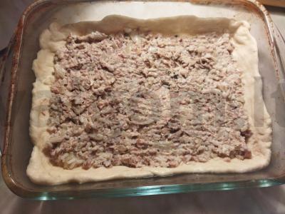 Žuvies pyragas su ryžiais ir svogūnais Žingsnis 5