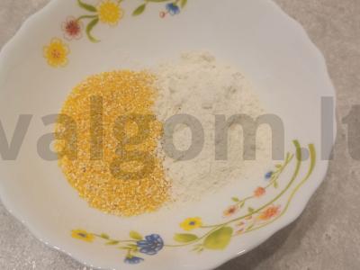 Sausainiai su kukurūzų kruopomis Žingsnis 1