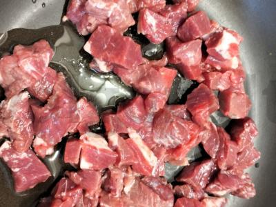 Ryžiai, troškinti su jautiena ir moliūgais Žingsnis 2