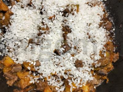 Ryžiai, troškinti su jautiena ir moliūgais Žingsnis 5