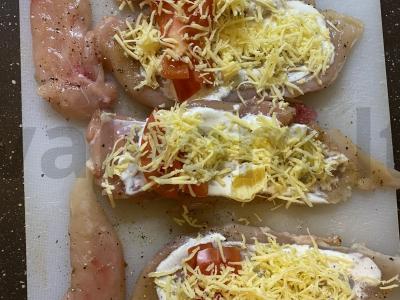 Vištienos suktinukai su pomidorais ir sūriu Žingsnis 2