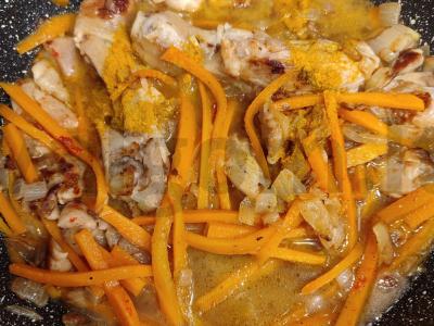 Vištienos plovas su česnakais ir ciberžole Žingsnis 2