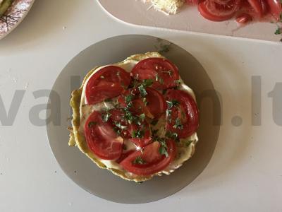 Užkandžių pyragas su cukinijų tešlos plutelėmis Žingsnis 8
