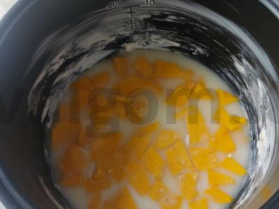 Multicooker keptuvėje virta sorų košė su moliūgais Žingsnis 4