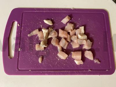 Kepta vištienos krūtinėlės mėsa su daržovėmis Žingsnis 1