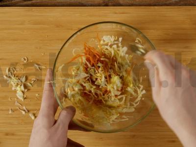 Šavarma su vištiena, pekino kopūstais ir adžika Žingsnis 3