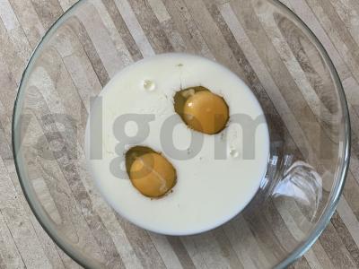 Kepti koldūnai omlete Žingsnis 1