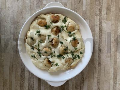 Kepti koldūnai omlete pagrindine nuotrauka